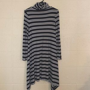 Maeve Striped Turtleneck Dress
